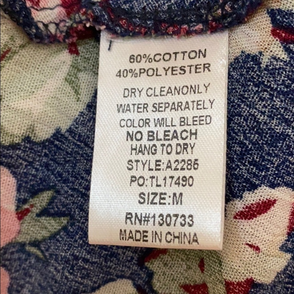 NWT Umgee floral sleeveless dress Sz Med - Picture 7 of 7